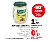 Sauces Béarnaise - Benedicta en promo chez Super U Nantes à 0,67 €