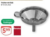 Trichter mit Sieb von Metaltex für 5,99 € bei GLOBUS im Angebot Trichter mit Sieb von Metaltex im aktuellen GLOBUS Prospekt