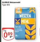 Weizenmehl im Angebot bei GLOBUS in Krefeld Weizenmehl Angebote von GLOBUS bei GLOBUS Krefeld für 0,89 €