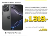 Aktuelle Handy Angebote bei EURONICS in Leverkusen Aktuelles iPhone 16 Pro Max (256 GB) oder iPhone 16 Pro Max (512 GB) Angebot bei EURONICS in Leverkusen ab 1.319,00 €