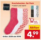 Kuschelsocken, 3er Pack im Netto Marken-Discount Prospekt Kuschelsocken, 3er Pack von  im aktuellen Netto Marken-Discount Prospekt für 4,99 €