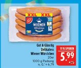 Delikatess Wiener Würstchen Angebote von Gut & Günstig bei Marktkauf Fürth für 5,99 €