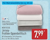Jersey-Frottee-Spannbetttuch von Novitesse im aktuellen ALDI Nord Prospekt für 7,99 €