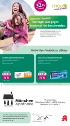 mea - meine apotheke Prospekt „Unsere Oktober-Angebote“ für Niedergörsdorf und Umgebung mit 4 Seiten mea - meine apotheke Prospekt für Niedergörsdorf und Umgebung: „Unsere Oktober-Angebote“, 4 Seiten, 01.10.2025 - 31.10.2025