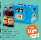 Original Spezi oder Zero im tegut Prospekt Original Spezi oder Zero von im aktuellen tegut Prospekt für 10,99 €