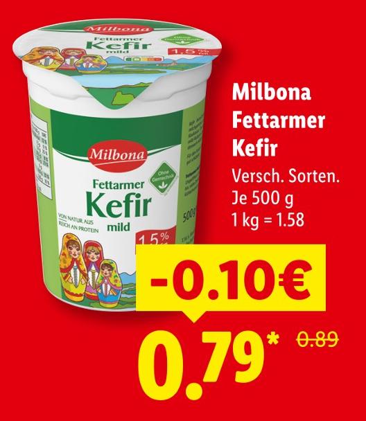 Fettarmer Kefir