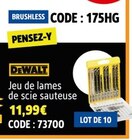 Jeu de lames de scie sauteuse - Dewalt dans le catalogue Screwfix