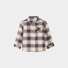 Chemise manches longues coton ecru bébé garçon à La Halle dans Vallangoujard