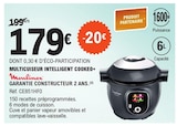 Multicuiseur intelligent Cookeo+ - Moulinex en promo chez E.Leclerc Perpignan à 179,00 €