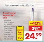 Standtrockner Pegasus 180 Solid für 24,99 € bei Netto Marken-Discount im Angebot Standtrockner Pegasus 180 Solid im aktuellen Netto Marken-Discount Prospekt
