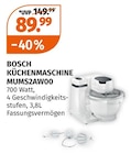 KÜCHENMASCHINE MUMS2AW00 von BOSCH im aktuellen Müller Prospekt für 89,99 €