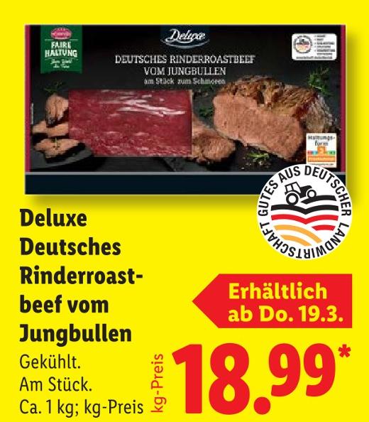 Deutsches Rinderroastbeef vom Jungbullen