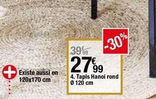 Tapis Hanoi rond Ø 120 cm - But à Mérignac Tapis Hanoi rond Ø 120 cm en promo chez But Mérignac à 27,99 €