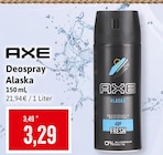 Deospray Alaska im Angebot bei Kaufhaus Stolz in Greifswald Deospray Alaska Angebote von Axe bei Kaufhaus Stolz Greifswald für 3,29 €