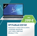 ProBook 650 G8 Angebote von HP bei GLOBUS Bruchsal für 399,00 €