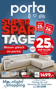 Couch im aktuellen porta Möbel Prospekt (Frankfurt (Main)) Couch im porta Möbel Prospekt "SUPER-SPAR-TAGE" mit 4 Seiten (Frankfurt (Main))