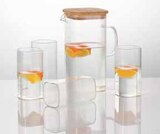 Set 1 pichet et 4 verres - Intermarché à Saumur Set 1 pichet et 4 verres en promo chez Intermarché Saumur à 11,99 €