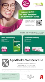 Aktueller mea - meine apotheke Apotheken Prospekt in Wathlingen und Umgebung, "Unsere August-Angebote" mit 4 Seiten, 01.08.2025 - 31.08.2025