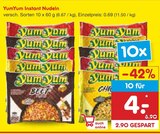 Instant Nudeln Beef Angebote von YumYum bei Netto Marken-Discount Bremerhaven für 4,00 €