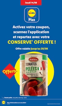 Prospectus Lidl de la semaine "XXL GRAND FORMAT MINI PRIX" avec 2 pages, valide du 14/08/2025 au 20/08/2025 pour Bourg-Saint-Maurice et alentours