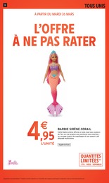 Offre Barbie Sirène dans le catalogue Intermarché du moment à la page 10