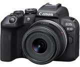 EOS R10 Gehäuse + RF-S 18-45mm F/4.5-6.3 IS STM von Canon bei Kamera Express im Angebot EOS R10 Gehäuse + RF-S 18-45mm F/4.5-6.3 IS STM von Canon im aktuellen Kamera Express Prospekt