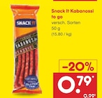 Kabanossi to go von Snack It für 0,79 € bei Netto Marken-Discount im Angebot Kabanossi to go von Snack It im aktuellen Netto Marken-Discount Prospekt