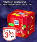 Schokowürfel im Angebot bei GLOBUS in Homburg Schokowürfel Angebote von Ritter Sport bei GLOBUS Homburg für 3,29 €