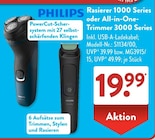 Rasierer 1000 Series im ALDI SÜD Prospekt Rasierer 1000 Series von Philips im aktuellen ALDI SÜD Prospekt für 19,99 €