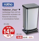 Treteimer Paso 20 Liter im V-Markt Prospekt Treteimer Paso 20 Liter von rotho im aktuellen V-Markt Prospekt für 14,99 €