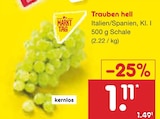 Netto Marken-Discount Rothenburg - Trauben hell Angebot im Prospekt Trauben hell bei Netto Marken-Discount im Rothenburg Prospekt für 1,11 €