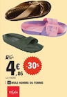 Mule homme ou femme - Tissaia - E.Leclerc à Clichy-sous-Bois Mule homme ou femme - Tissaia en promo chez E.Leclerc Clichy-sous-Bois à 4,86 €