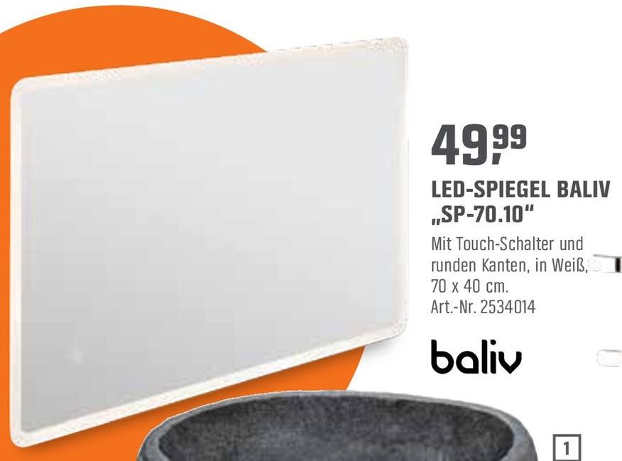 OBI Stadtbergen - LED-SPIEGEL „SP-70.10“ LED-SPIEGEL „SP-70.10“ Angebot bei OBI Stadtbergen im Prospekt ALLES MACHBAR
