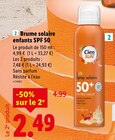 Brume solaire enfants SPF 50 - CIZN SUN en promo à 2,49 € chez Lidl Brume solaire enfants SPF 50 - CIZN SUN dans le catalogue Lidl
