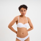 Soutien-gorge bandeau microfibre blanc femme dans le catalogue La Halle