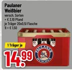 Weißbier von Paulaner im aktuellen Trinkgut Prospekt für 14,99 €
