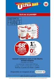 Prospectus Hyper U à La Cluse-et-Mijoux, "QUINZAINE DES PRIX ULTRA BAS", 1 page, 07/01/2026 - 18/01/2026