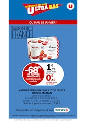 Catalogue Supermarchés Hyper U en cours à Le Pont-de-Beauvoisin et alentours, "QUINZAINE DES PRIX ULTRA BAS", 1 page, 07/01/2026 - 18/01/2026