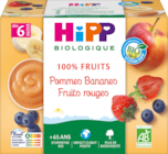 COMPOTES POMMES BANANES FRUITS ROUGES BIO HIPP - HIPP dans le catalogue Auchan Hypermarché