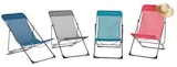 Chaise Transat Pliante - Hyper U à Fréjus Chaise Transat Pliante en promo chez Hyper U Fréjus à 17,99 €