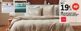 Parure gaze de coton housse de couette 140x200 cm + 1 taie d'oreiller 63x63 cm - TISSAIA en promo chez E.Leclerc Noisy-le-Sec à 19,77 €