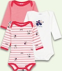 Lot de 3 bodies manches longues - PETIT BATEAU en promo chez Intermarché Hyper Lot de 3 bodies manches longues - PETIT BATEAU dans le catalogue Intermarché Hyper