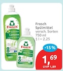 Spülmittel von Frosch für 1,69 € bei budni im Angebot Spülmittel von Frosch im aktuellen budni Prospekt
