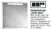 Spiegelschrank „Cento 60LS“ bei OBI in Germering Spiegelschrank „Cento 60LS“ im Angebot bei OBI Germering für 89,99 €