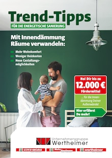 Aktueller E. WERTHEIMER Prospekt (Mühlacker, 10 Seiten zum blättern E. WERTHEIMER Prospekt Trend-Tipps für die energetische Sanierung mit 10 Seiten