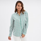 Chemise manches longues vert femme en promo chez La Halle Chemise manches longues vert femme dans le catalogue La Halle