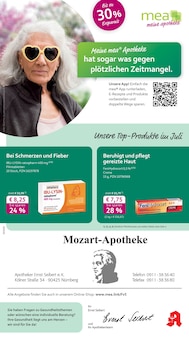 Aktueller mea - meine apotheke Prospekt "Unsere Juli-Angebote" Seite 1 von 4 Seiten für Nürnberg