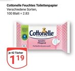 Aktuelles Feuchtes Toilettenpapier Angebot bei GLOBUS in Duisburg ab 1,19 €
