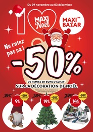 Prospectus Maxi Bazar, "Maxi Noël" à Amiens et alentours, 6 pages, 29/11/2023 - 03/12/2023 Catalogue Maxi Bazar "Maxi Noël" à Amiens et alentours, 6 pages, 29/11/2023 - 03/12/2023