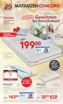 Aktueller Matratzen Concord Prospekt (Bautzen, 8 Seiten zum blättern Matratzen Concord Prospekt AUS LIEBE ZU GUTEM SCHLAF mit 8 Seiten